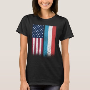 Luxembourg Flag Shirt USA And Luxembourg Flags Pro