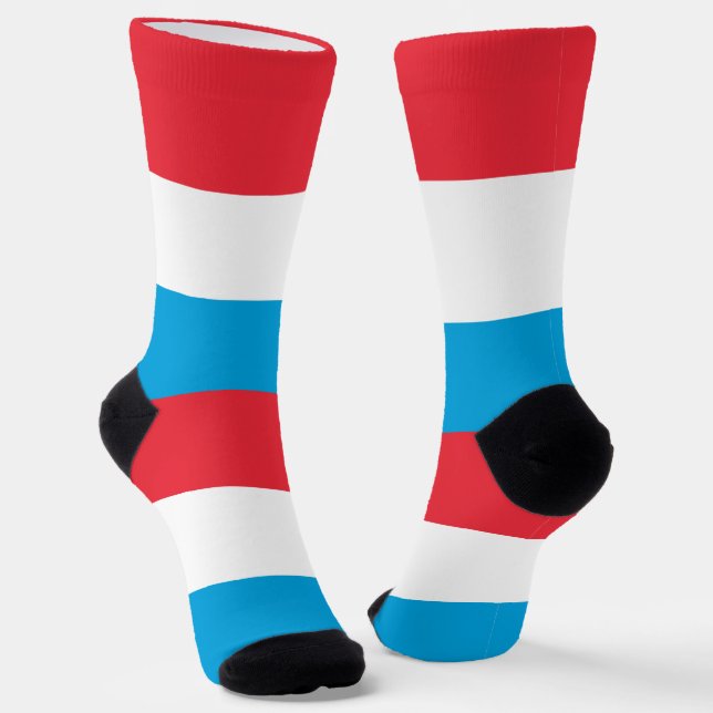 Luxembourg Flag Socks (Angled)