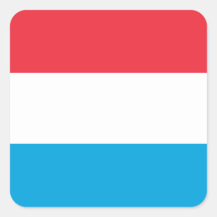 Luxembourg Flag Square Sticker