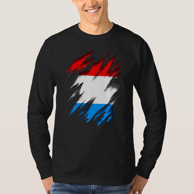 Luxembourg Flag T-Shirt (Front)