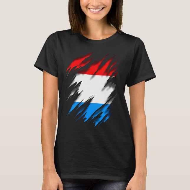 Luxembourg Flag T-Shirt (Front)