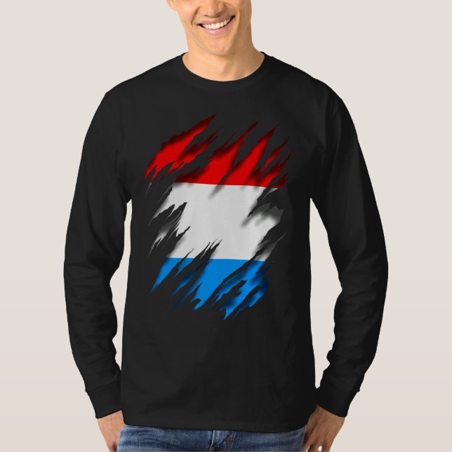 Luxembourg Flag T-Shirt (Front)