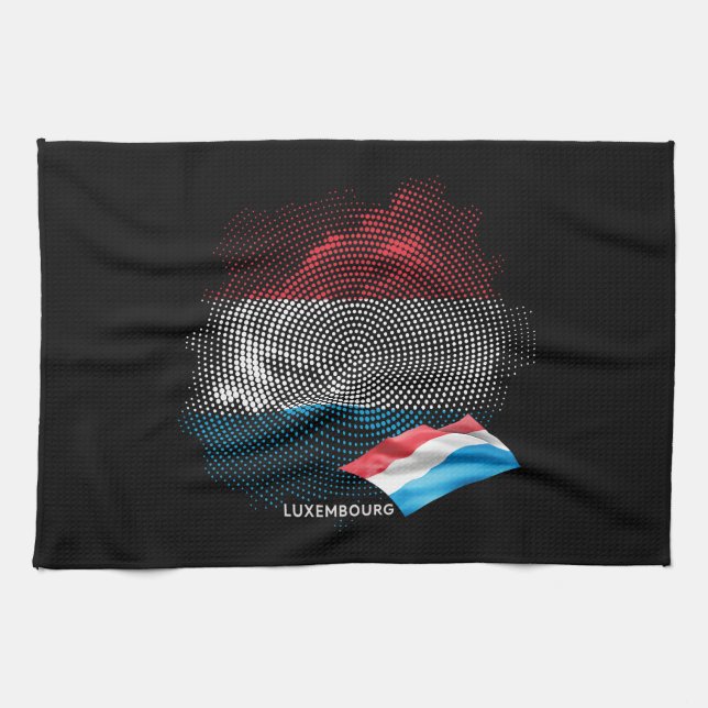 Luxembourg flag tea towel (Horizontal)