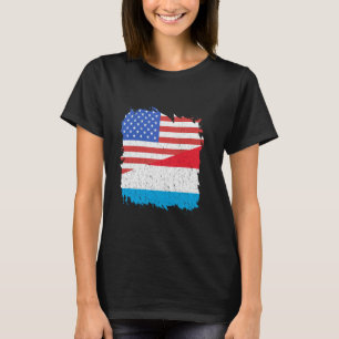 Luxembourg Flag USA America Letzebuerg Luxembourgi T-Shirt