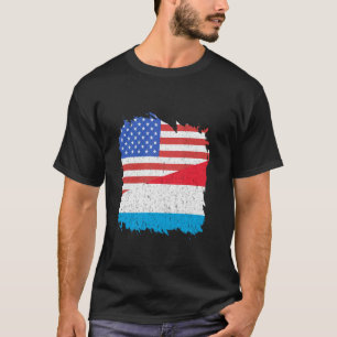 Luxembourg Flag USA America Letzebuerg Luxembourgi T-Shirt