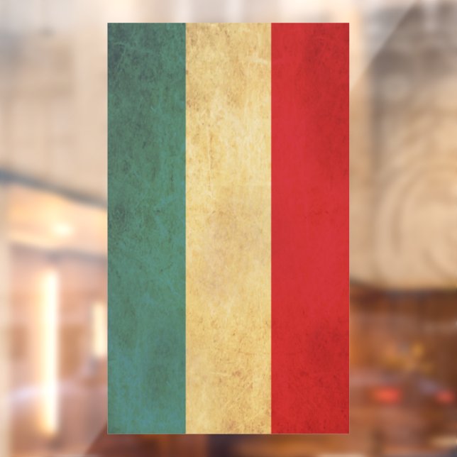 Luxembourg Flag Vintage Design Window Cling (Sheet 2)