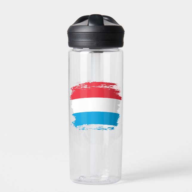 Luxembourg flag water bottle (Front)