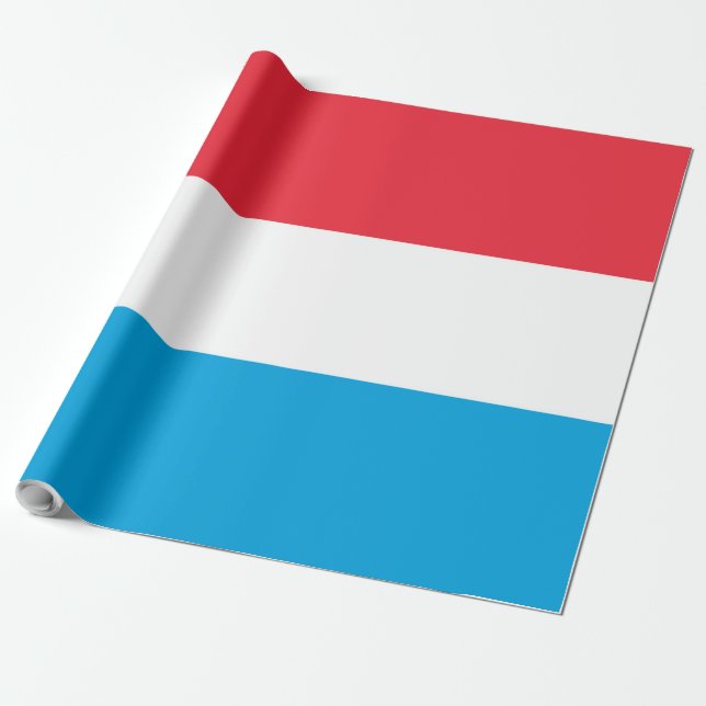 Luxembourg flag wrapping paper (Unrolled)