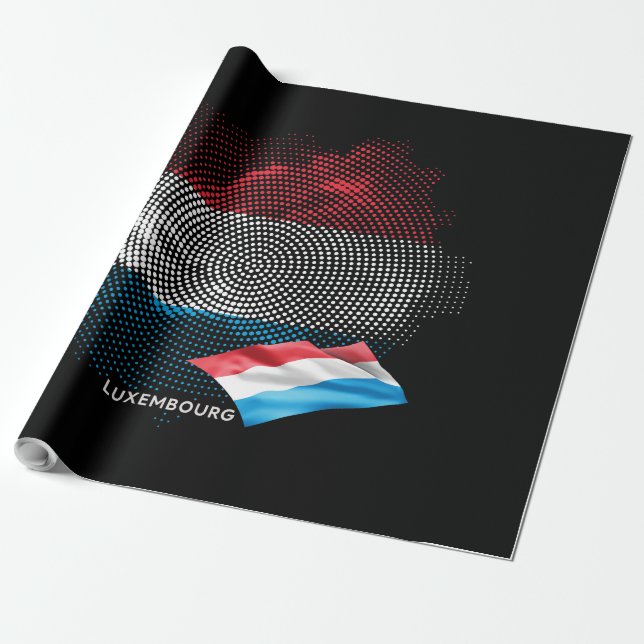 Luxembourg flag wrapping paper (Unrolled)