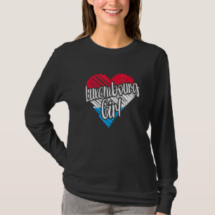 Luxembourg For Girl Luxembourgish Heart Flag For W T-Shirt