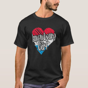 Luxembourg For Girl Luxembourgish Heart Flag For W T-Shirt