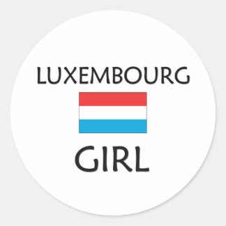 LUXEMBOURG GIRL CLASSIC ROUND STICKER