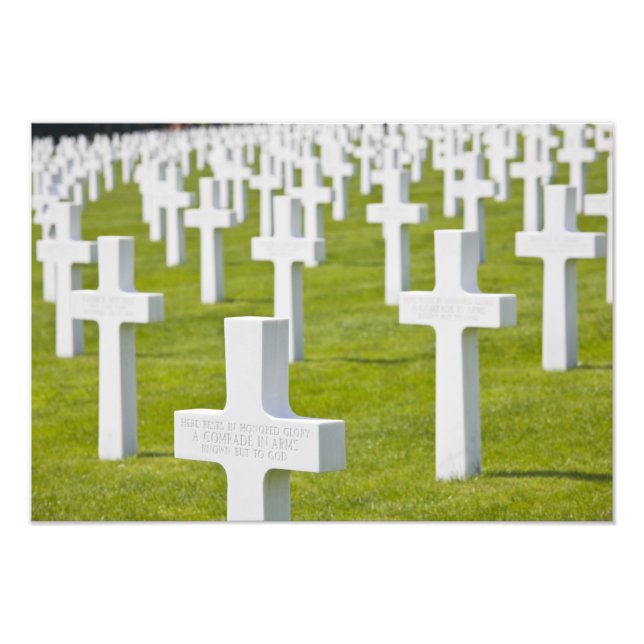 Luxembourg, Hamm. US Military Cemetery Photo Print (Front)