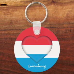Luxembourg & Heart, Luxembourg Flag fashion /sport Key Ring