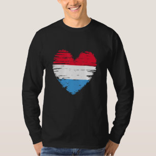 Luxembourg Heart Luxembourg Flag Luxembourg Pride T-Shirt