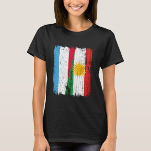 Luxembourg Kurdistan Half Flag Luxembourgish Kurdi T-Shirt