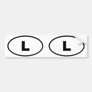Luxembourg - L - European oval Bumper Sticker
