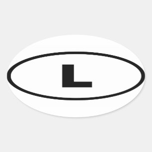 Luxembourg - L - European Oval Sticker