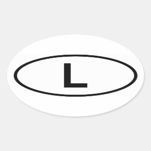 Luxembourg "L" Oval Sticker