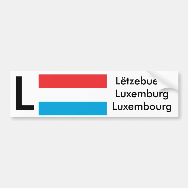 Luxembourg Languages Flag Bumper Sticker (Front)