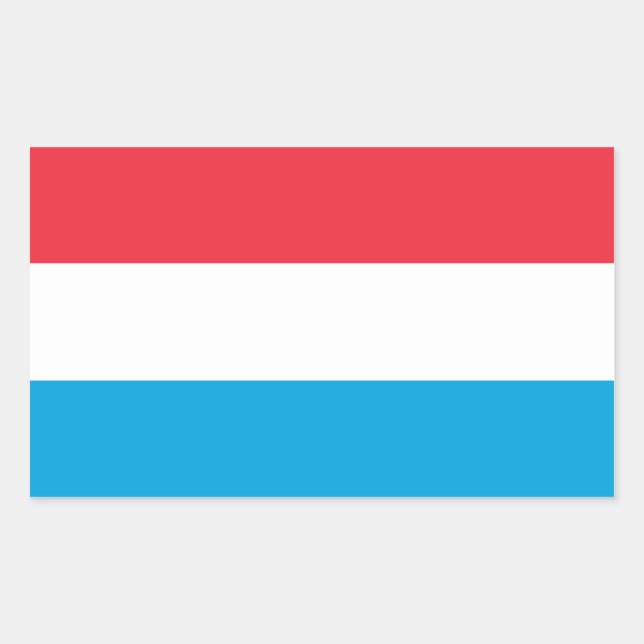 Luxembourg/Luxembourger Flag Rectangular Sticker (Front)