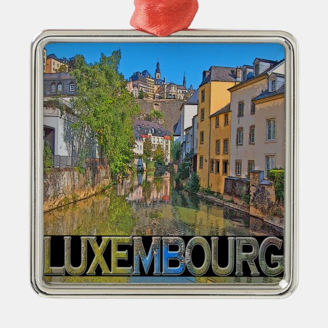 Luxembourg Metal Tree Decoration (Front)