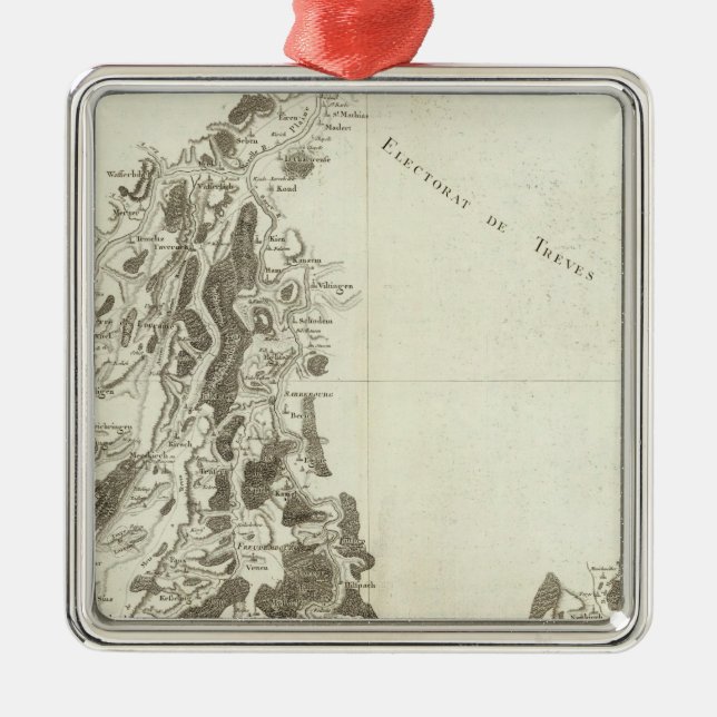 Luxembourg Metal Tree Decoration (Front)