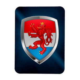 Luxembourg Metallic Emblem Magnet