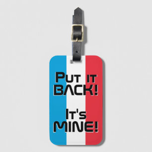 Luxembourg National Flag Funny Patriotic Luggage Tag