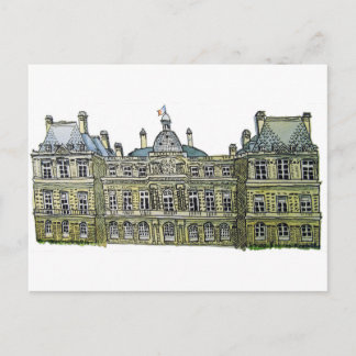 Luxembourg Palace Drawing Postcard