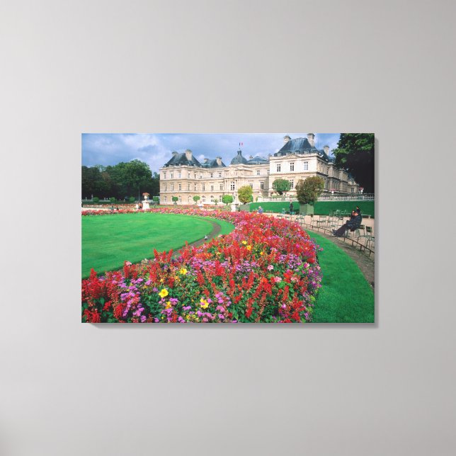 Luxembourg Palace in Paris, France. Canvas Print (Front)