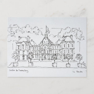 Luxembourg Palace   rue de Vaugirard, Paris Postcard
