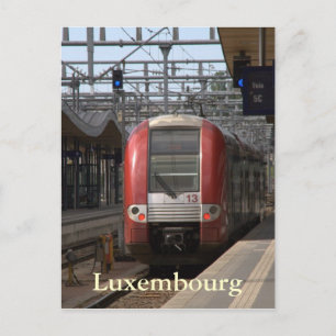 Luxembourg Railway Station Postcard