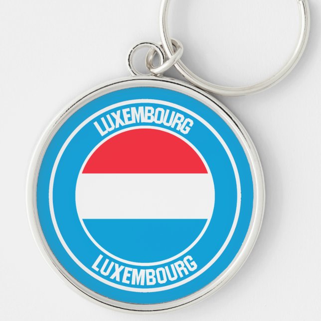 Luxembourg Round Emblem Key Ring (Front)