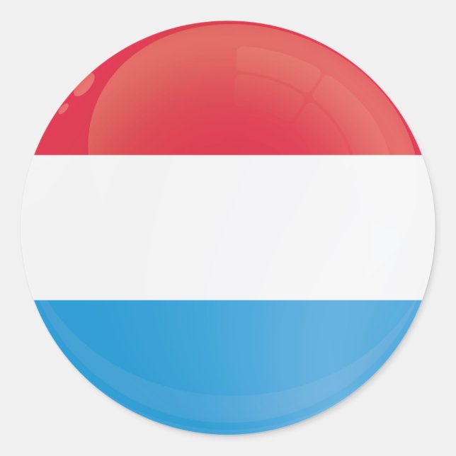 Luxembourg  Round Icon Flag  Classic Round Sticker (Front)