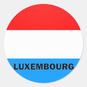 Luxembourg Roundel quality Flag Classic Round Sticker