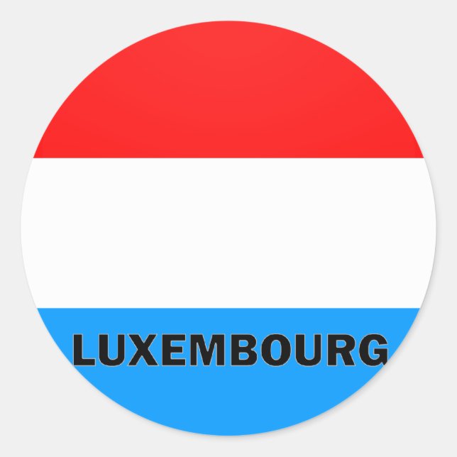Luxembourg Roundel quality Flag Classic Round Sticker (Front)