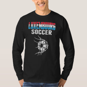Luxembourg Soccer Ball In Net Luxembourgish Footba T-Shirt