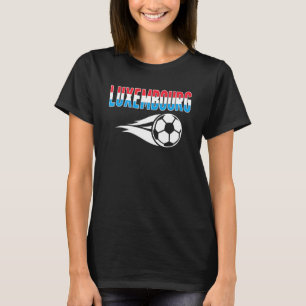 Luxembourg Soccer Fans Luxembourgish Flag Footbal T-Shirt