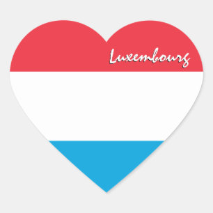 Luxembourg Sticker, Heart, Love, Luxembourg Flag Heart Sticker