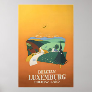 Luxembourg Travel Poster Belgium Art Print