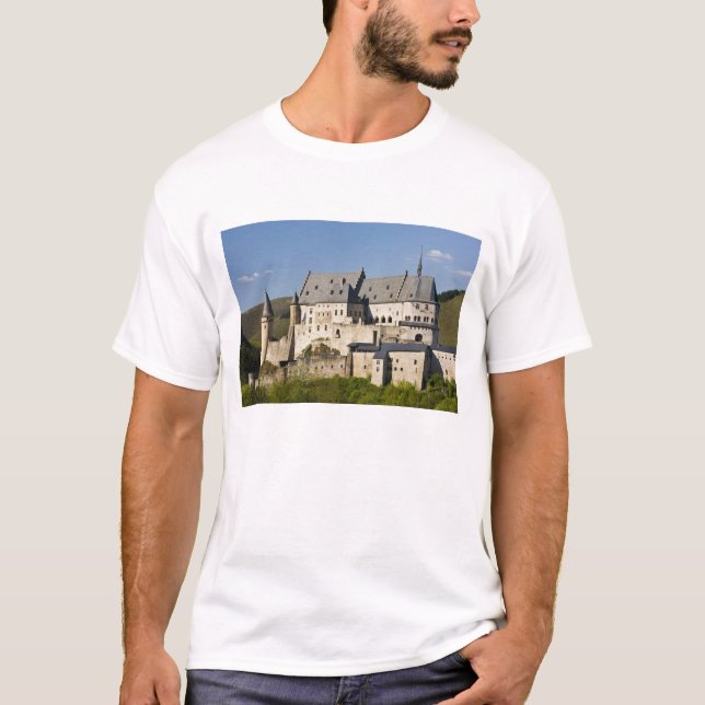 Luxembourg, Vianden. Vianden Chateau (b. 15th T-Shirt (Front)