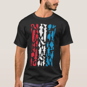 Luxembourgian Flag Made of Fish – Fishing Design T-Shirt