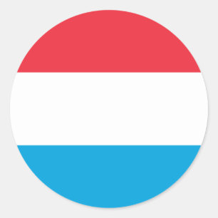 Luxembourgish Flag, Flag of Luxembourg Classic Round Sticker