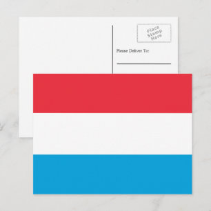 Luxembourgish Flag, Flag of Luxembourg Postcard