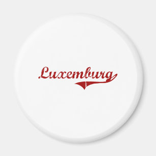 Luxemburg Wisconsin Classic Design Magnet