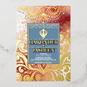 LuxGlitter Baby Blue Sikh Anand Karaj Wedding