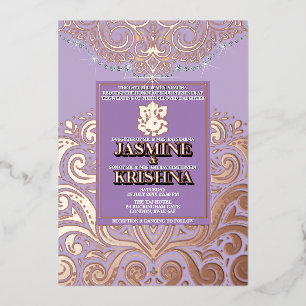 LuxGlitter Lavender PinkGold Ganesha Hindu Wedding