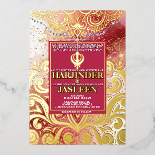 LuxGlitter Pink Gold Sikh Anand Karaj Wedding
