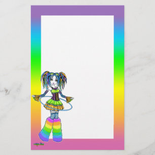 "Luxie" Rainbow Cyber Goth Fairy Stationery